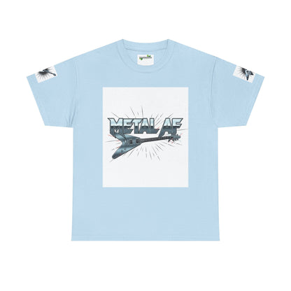 Metal AF Guitar Graphic Tee | Flying V Illustration, Retro Metal Logo - ConsciousValues