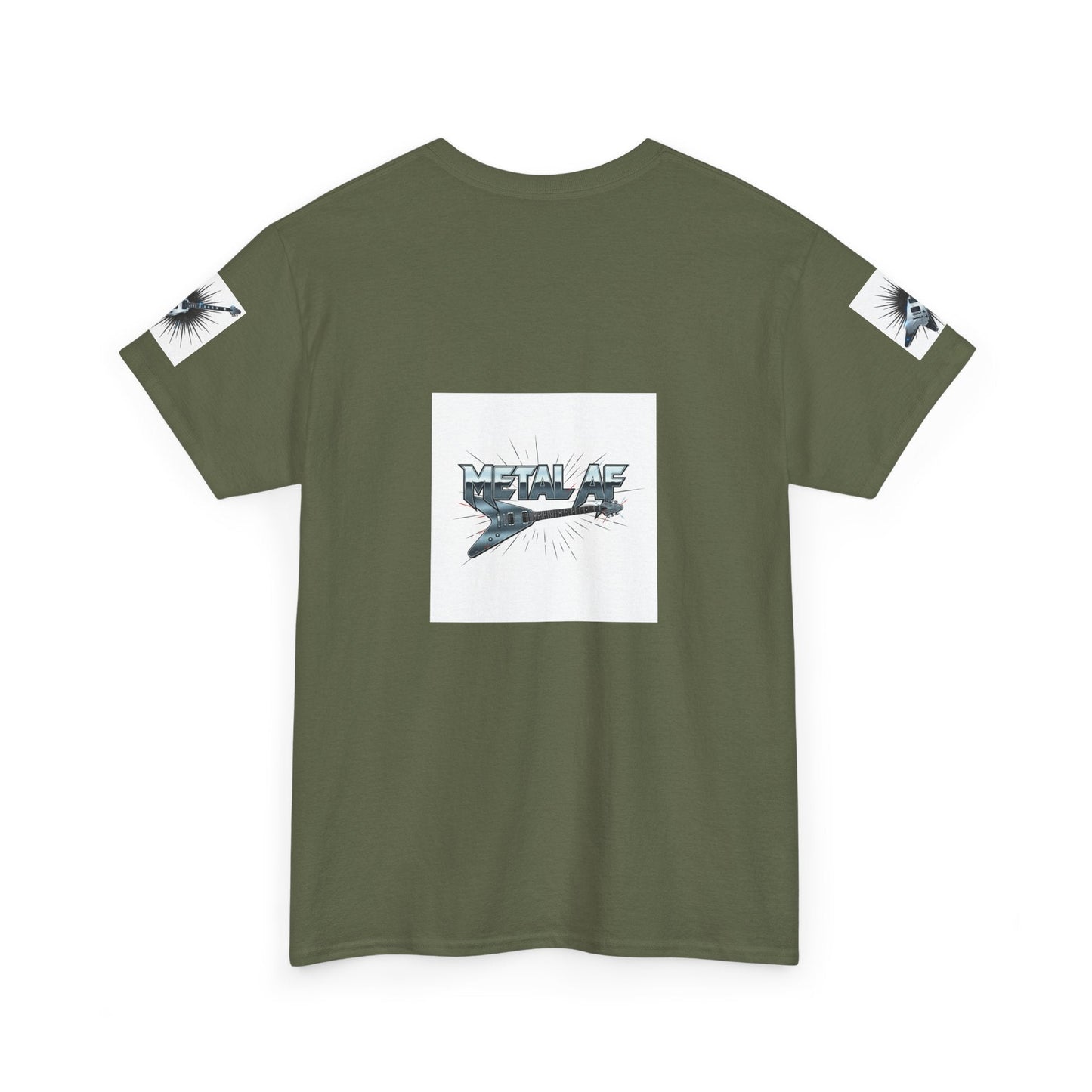 Metal AF Guitar Graphic Tee | Flying V Illustration, Retro Metal Logo - ConsciousValues