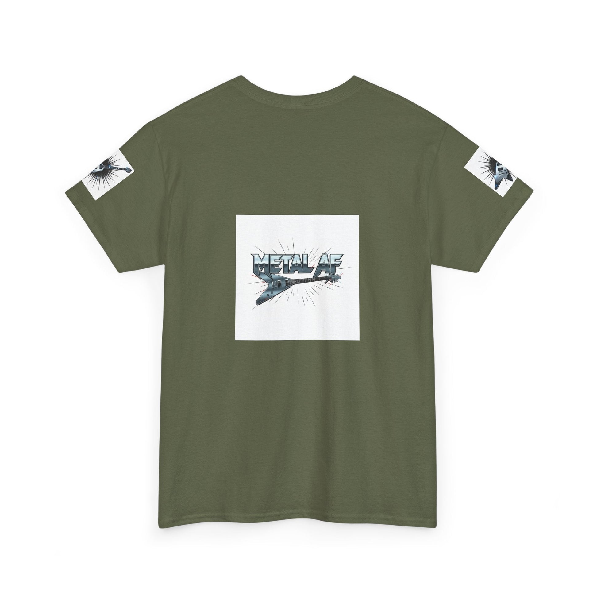 Metal AF Guitar Graphic Tee | Flying V Illustration, Retro Metal Logo - ConsciousValues