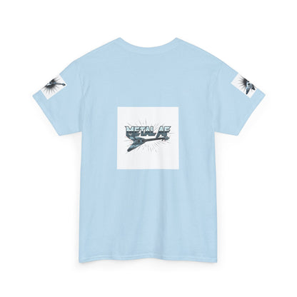 Metal AF Guitar Graphic Tee | Flying V Illustration, Retro Metal Logo - ConsciousValues