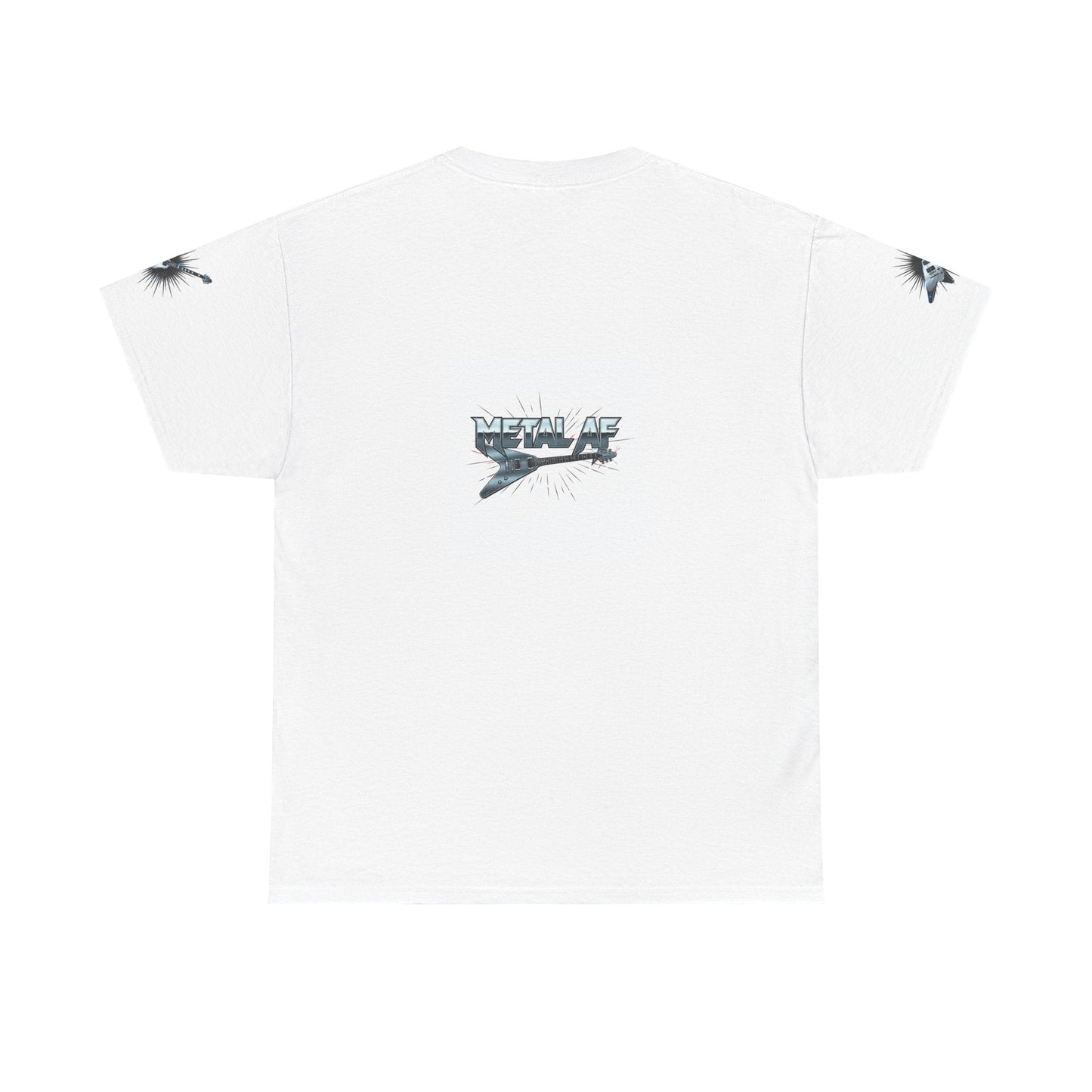 Metal AF Guitar Graphic Tee | Flying V Illustration, Retro Metal Logo - ConsciousValues