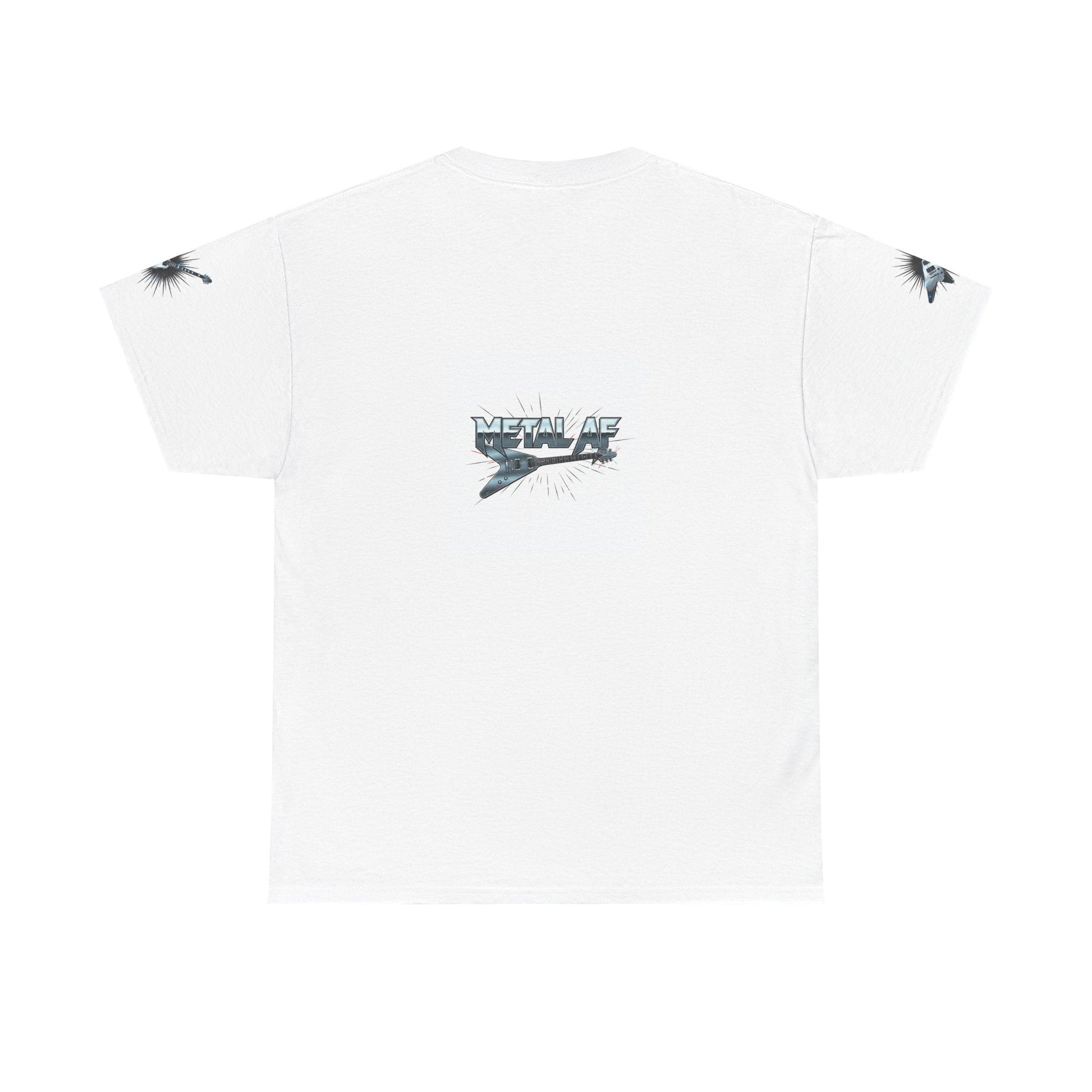 Metal AF Guitar Graphic Tee | Flying V Illustration, Retro Metal Logo - ConsciousValues