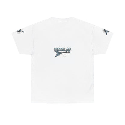Metal AF Guitar Graphic Tee | Flying V Illustration, Retro Metal Logo - ConsciousValues