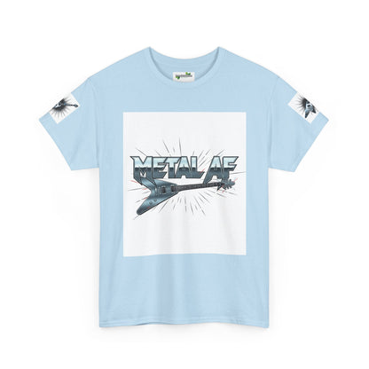 Metal AF Guitar Graphic Tee | Flying V Illustration, Retro Metal Logo - ConsciousValues