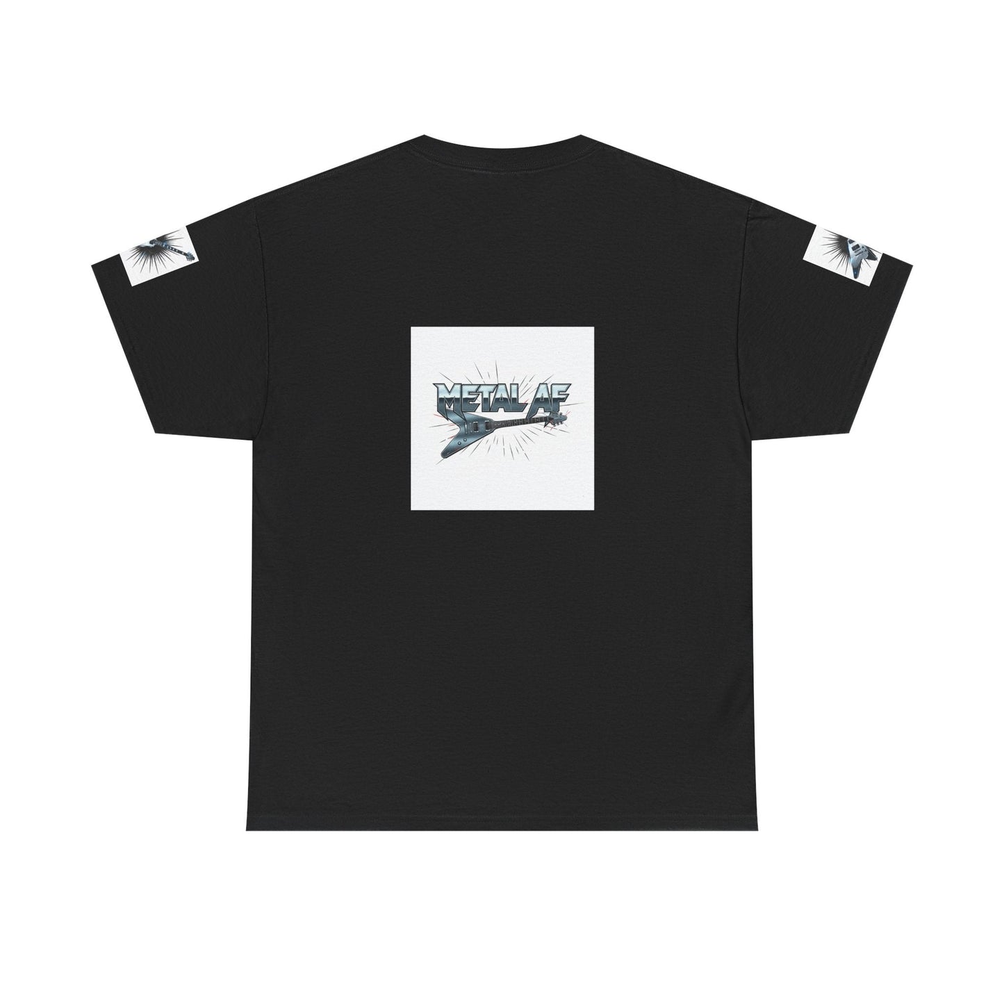 Metal AF Guitar Graphic Tee | Flying V Illustration, Retro Metal Logo - ConsciousValues