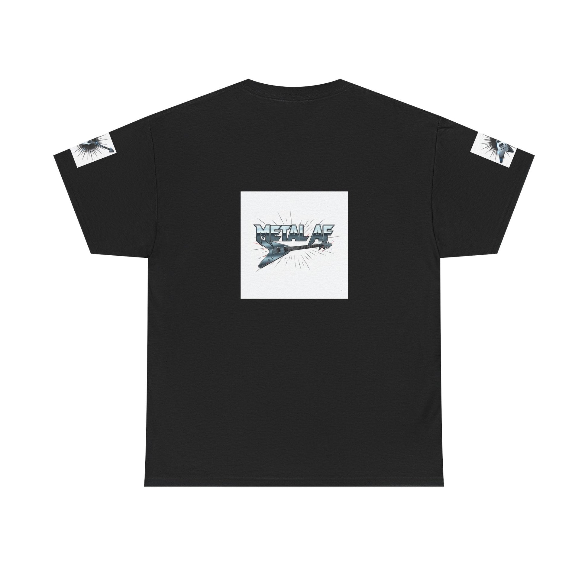 Metal AF Guitar Graphic Tee | Flying V Illustration, Retro Metal Logo - ConsciousValues