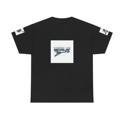 Metal AF Guitar Graphic Tee | Flying V Illustration, Retro Metal Logo - ConsciousValues
