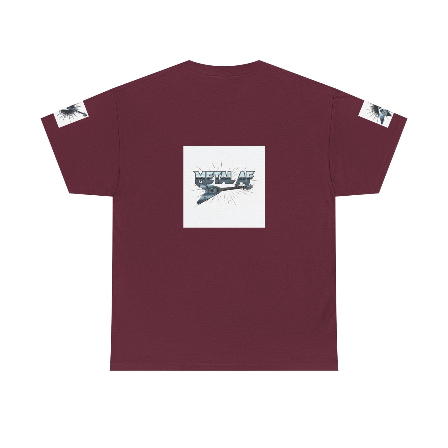 Metal AF Guitar Graphic Tee | Flying V Illustration, Retro Metal Logo - ConsciousValues