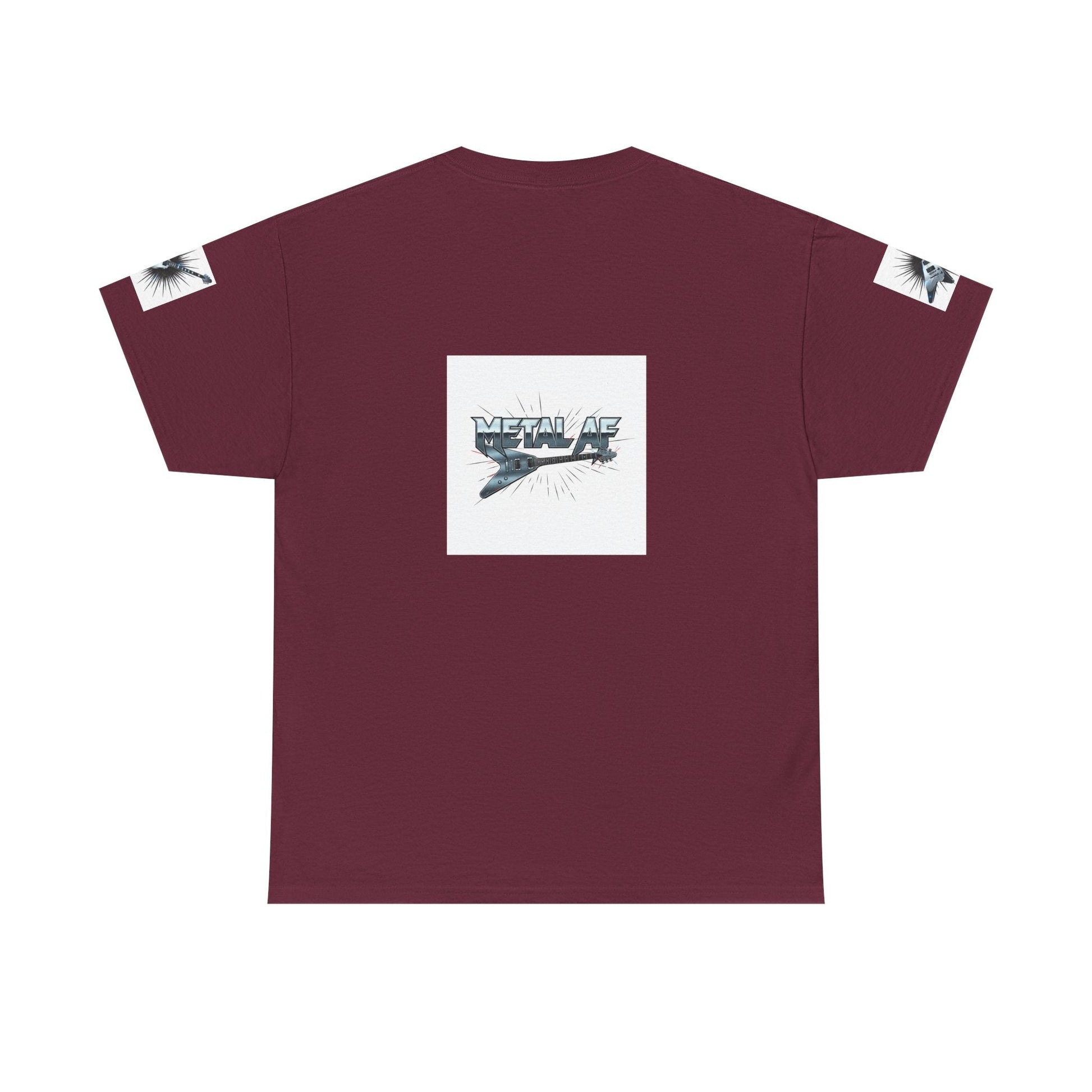 Metal AF Guitar Graphic Tee | Flying V Illustration, Retro Metal Logo - ConsciousValues