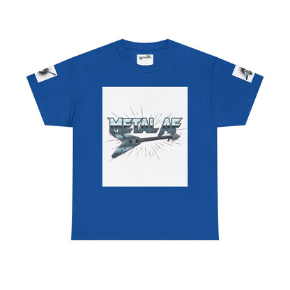 Metal AF Guitar Graphic Tee | Flying V Illustration, Retro Metal Logo - ConsciousValues