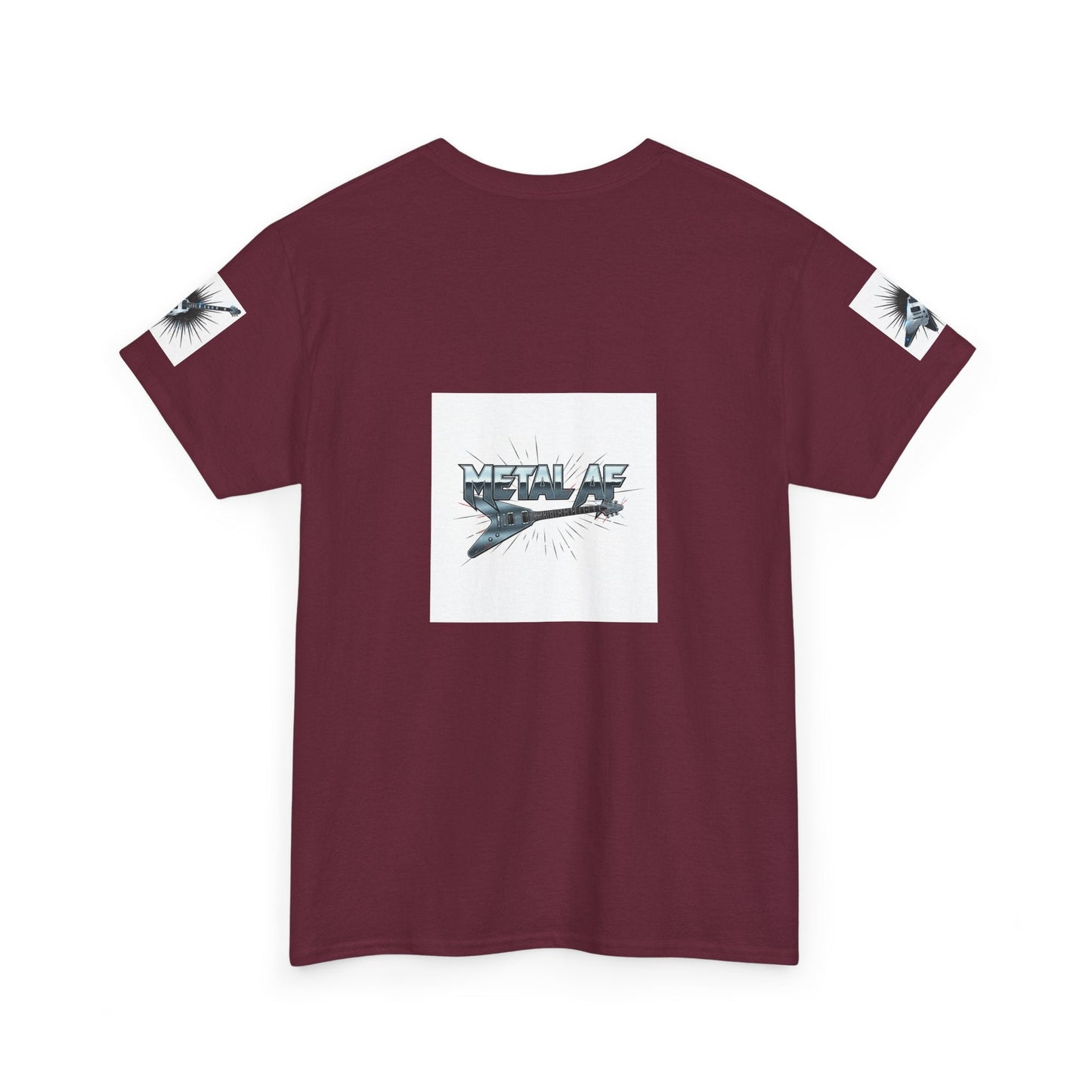 Metal AF Guitar Graphic Tee | Flying V Illustration, Retro Metal Logo - ConsciousValues