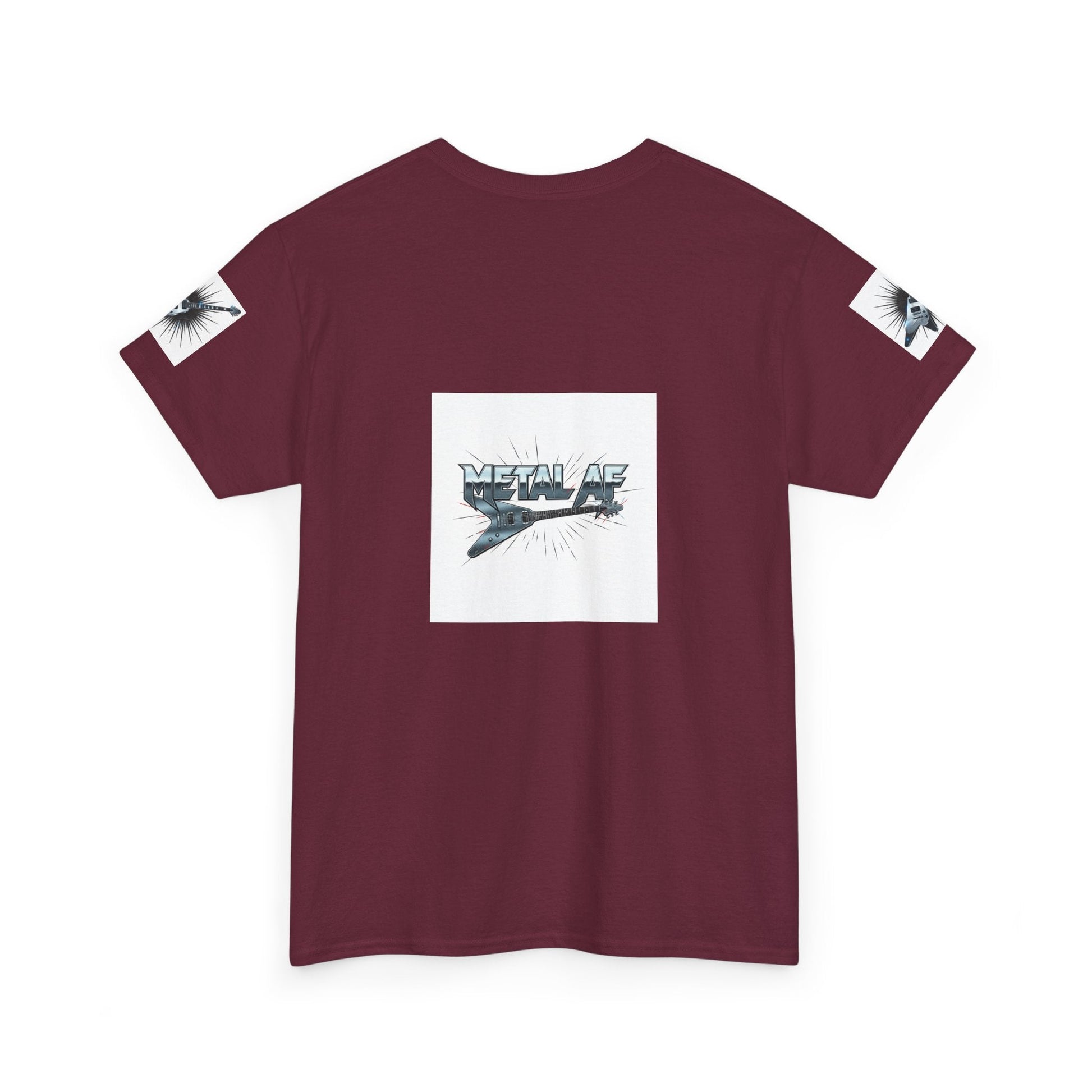 Metal AF Guitar Graphic Tee | Flying V Illustration, Retro Metal Logo - ConsciousValues