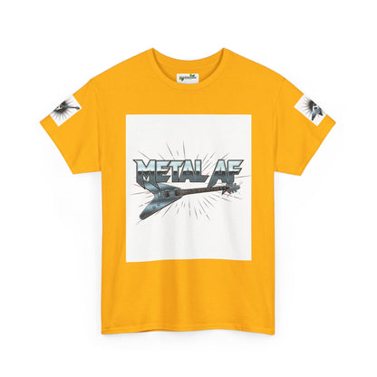 Metal AF Guitar Graphic Tee | Flying V Illustration, Retro Metal Logo - ConsciousValues
