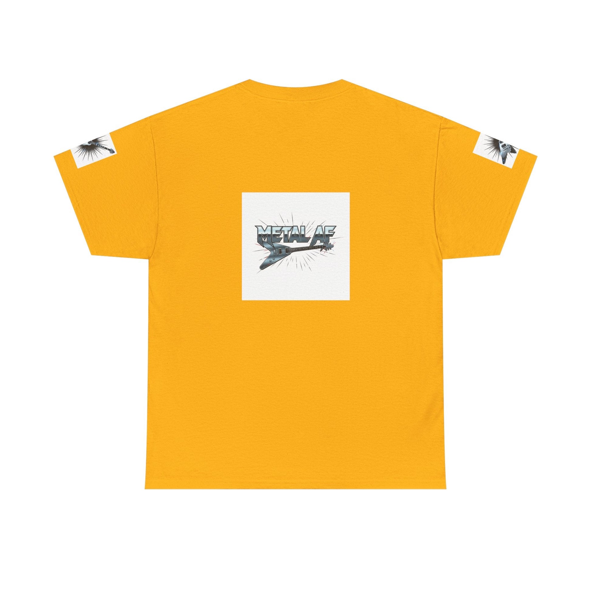 Metal AF Guitar Graphic Tee | Flying V Illustration, Retro Metal Logo - ConsciousValues