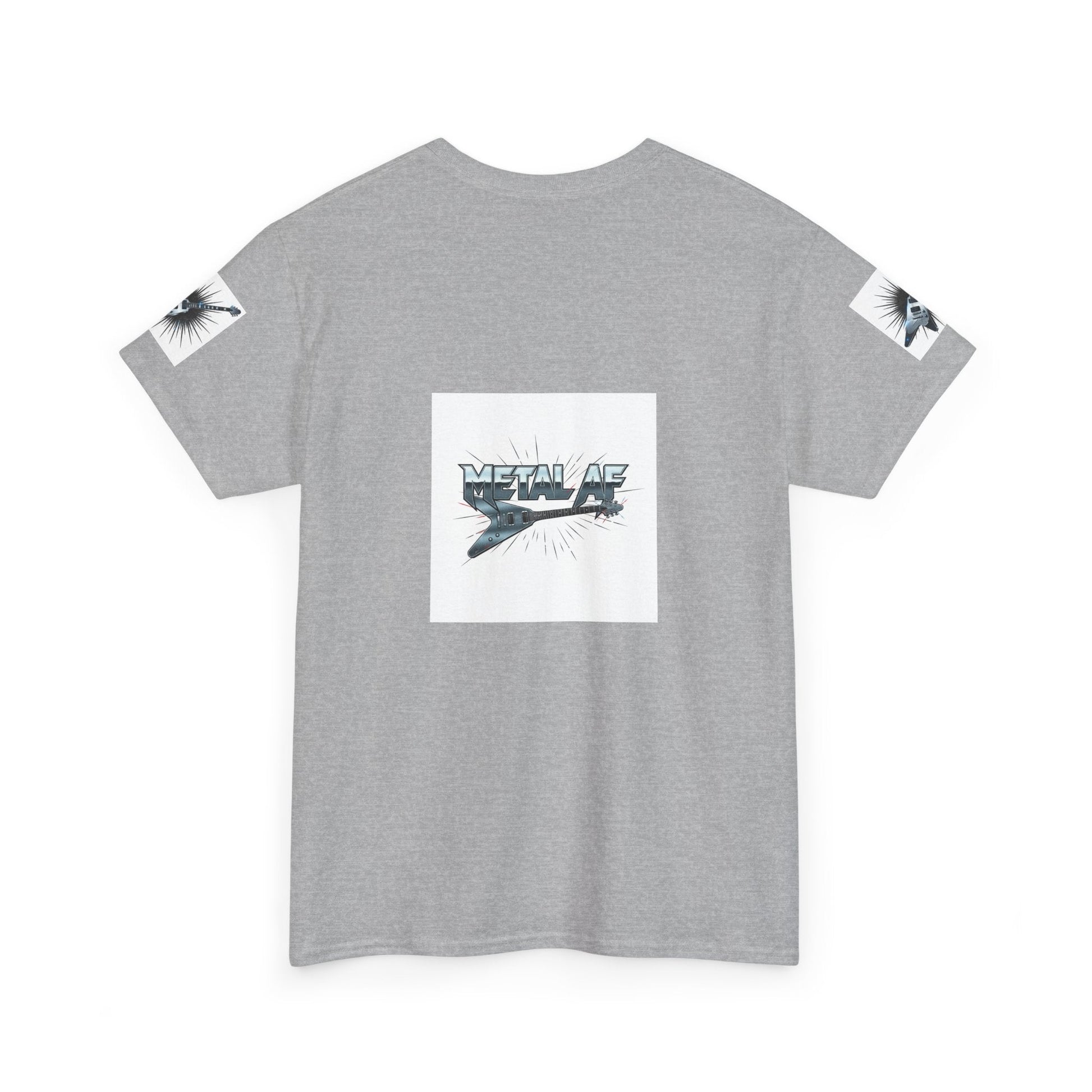 Metal AF Guitar Graphic Tee | Flying V Illustration, Retro Metal Logo - ConsciousValues