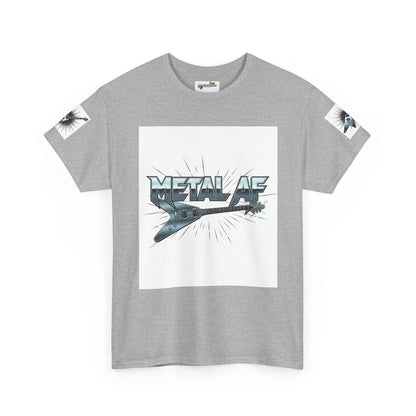 Metal AF Guitar Graphic Tee | Flying V Illustration, Retro Metal Logo - ConsciousValues