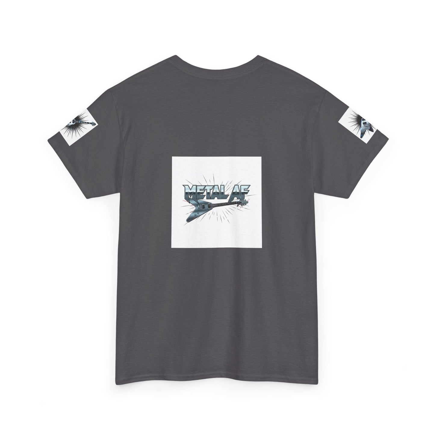 Metal AF Guitar Graphic Tee | Flying V Illustration, Retro Metal Logo - ConsciousValues