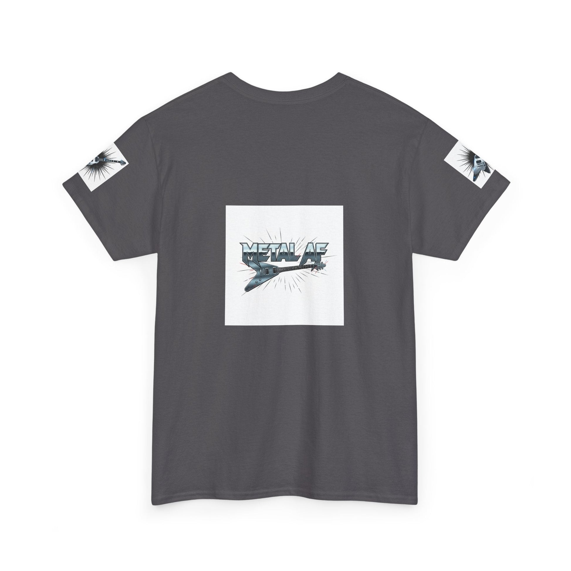 Metal AF Guitar Graphic Tee | Flying V Illustration, Retro Metal Logo - ConsciousValues