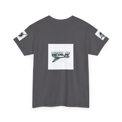 Metal AF Guitar Graphic Tee | Flying V Illustration, Retro Metal Logo - ConsciousValues