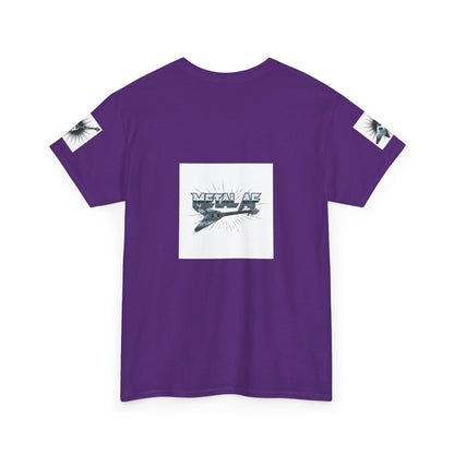 Metal AF Guitar Graphic Tee | Flying V Illustration, Retro Metal Logo - ConsciousValues