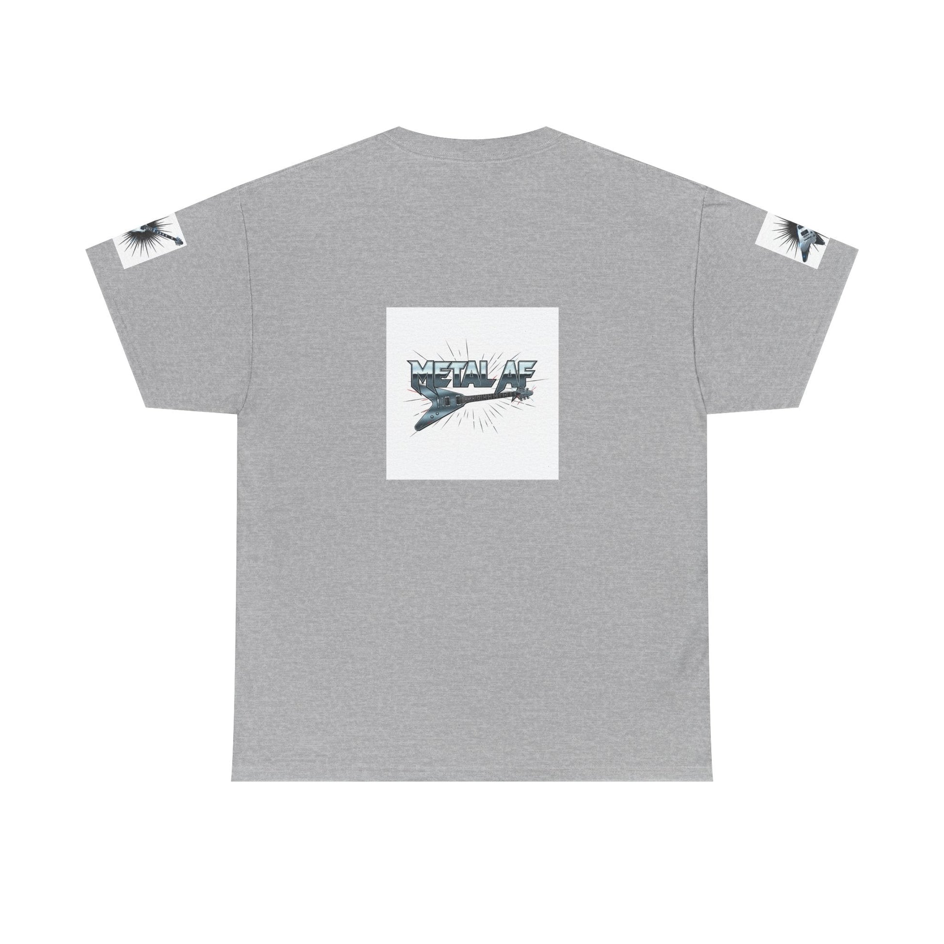 Metal AF Guitar Graphic Tee | Flying V Illustration, Retro Metal Logo - ConsciousValues