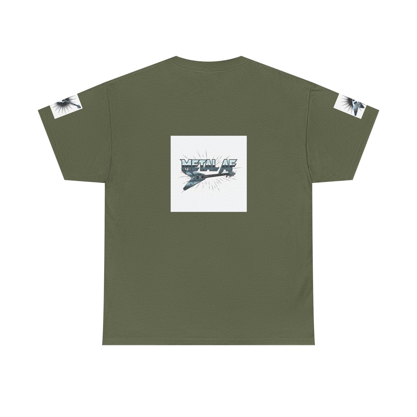 Metal AF Guitar Graphic Tee | Flying V Illustration, Retro Metal Logo - ConsciousValues
