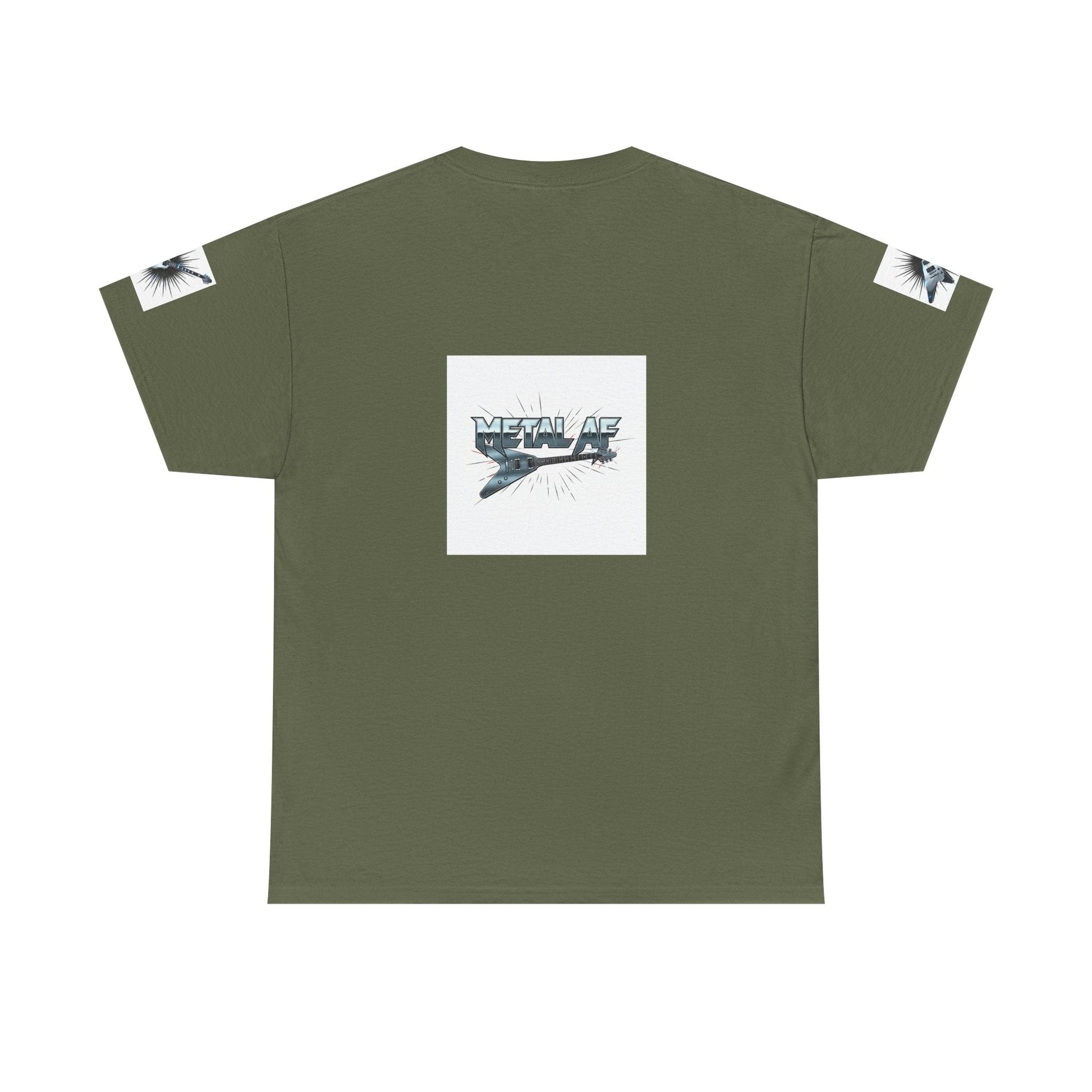 Metal AF Guitar Graphic Tee | Flying V Illustration, Retro Metal Logo - ConsciousValues