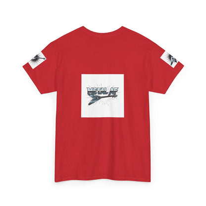 Metal AF Guitar Graphic Tee | Flying V Illustration, Retro Metal Logo - ConsciousValues