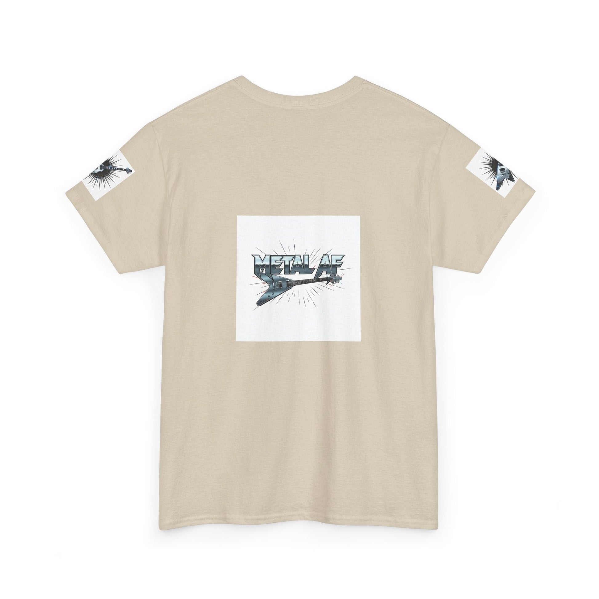 Metal AF Guitar Graphic Tee | Flying V Illustration, Retro Metal Logo - ConsciousValues