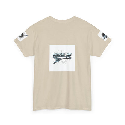 Metal AF Guitar Graphic Tee | Flying V Illustration, Retro Metal Logo - ConsciousValues