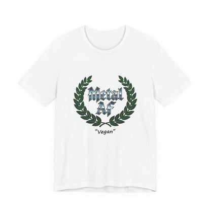 Metal AF Vegan T‑Shirt — Heavy Metal Laurel Grap... - ConsciousValues