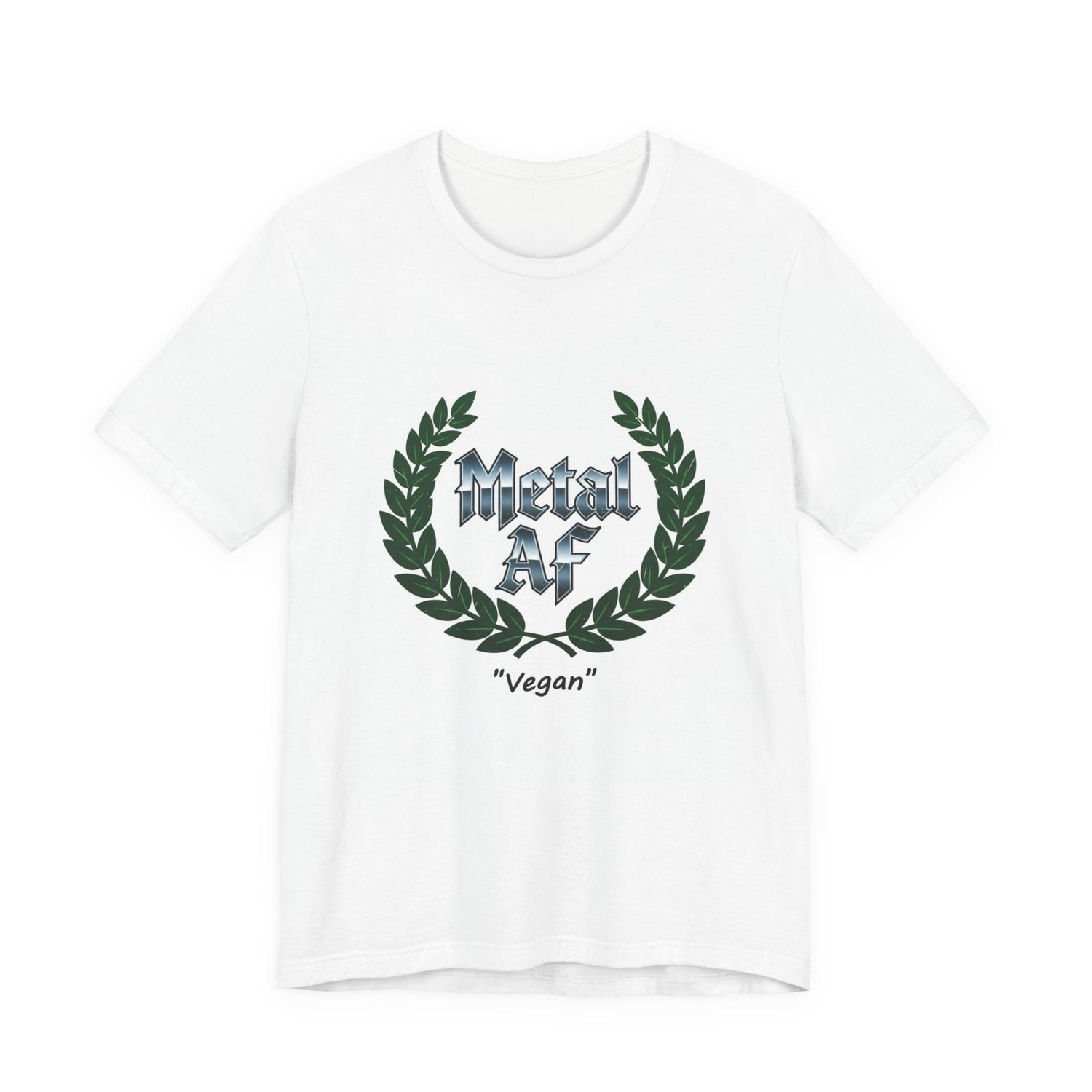 Metal AF Vegan T‑Shirt — Heavy Metal Laurel Graphic Tee - ConsciousValues
