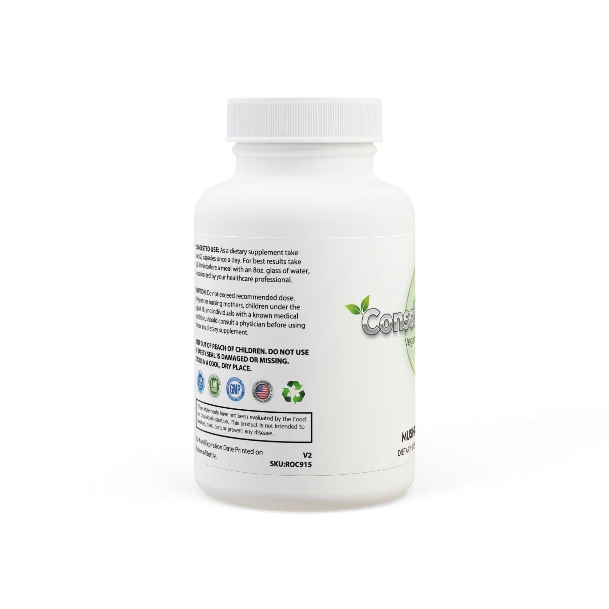 Mushroom Blend Supplement (60 Capsules) - ConsciousValues