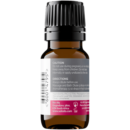 Organic Rose Geranium Essential Oil (Pelargoneum Graveolens) 10ml - ConsciousValues
