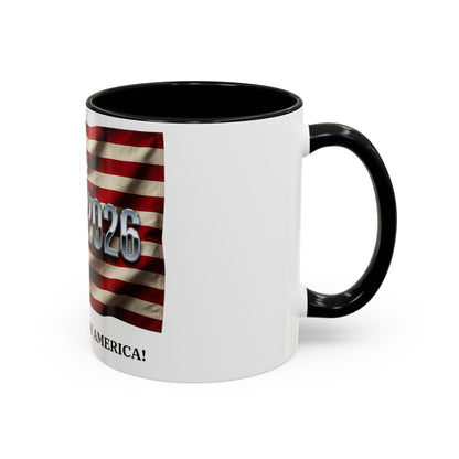 Patriotic Coffee Mug — 1776 - 2026 American Flag “Happy Birthday America!” - ConsciousValues