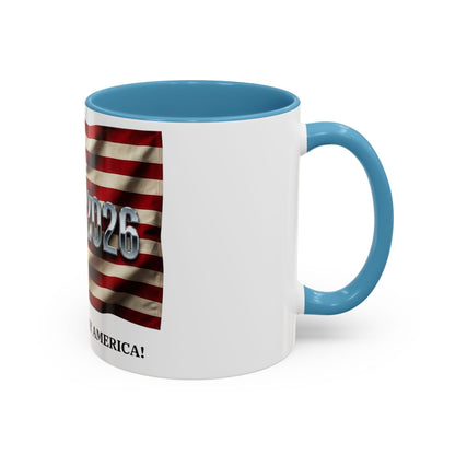 Patriotic Coffee Mug — 1776 - 2026 American Flag “Happy Birthday America!” - ConsciousValues