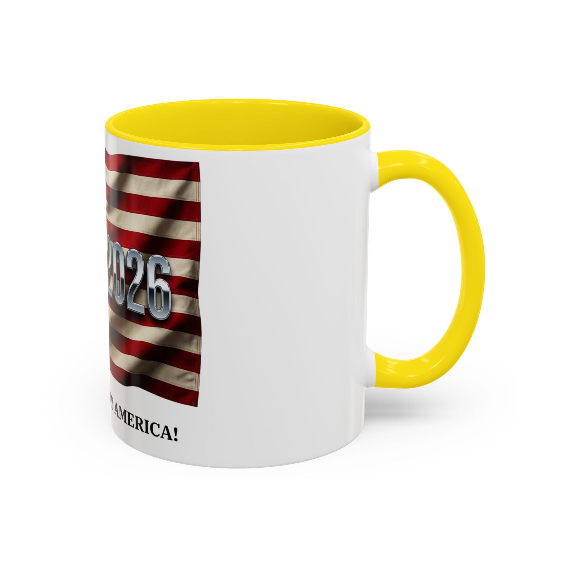Patriotic Coffee Mug — 1776 - 2026 American Flag “Happy Birthday America!” - ConsciousValues