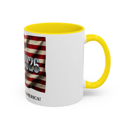 Patriotic Coffee Mug — 1776 - 2026 American Flag “Happy Birthday America!” - ConsciousValues