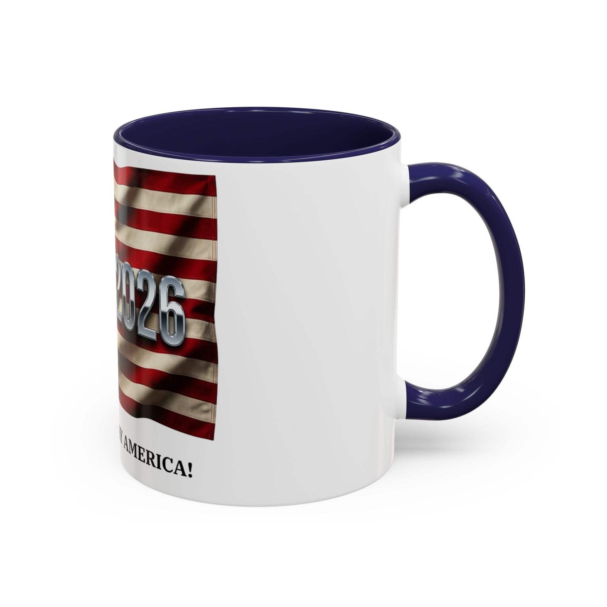 Patriotic Coffee Mug — 1776 - 2026 American Flag “Happy Birthday America!” - ConsciousValues