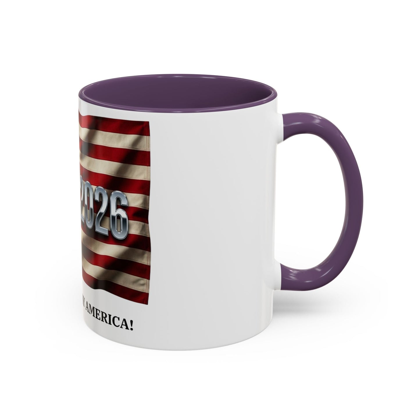 Patriotic Coffee Mug — 1776 - 2026 American Flag “Happy Birthday America!” - ConsciousValues