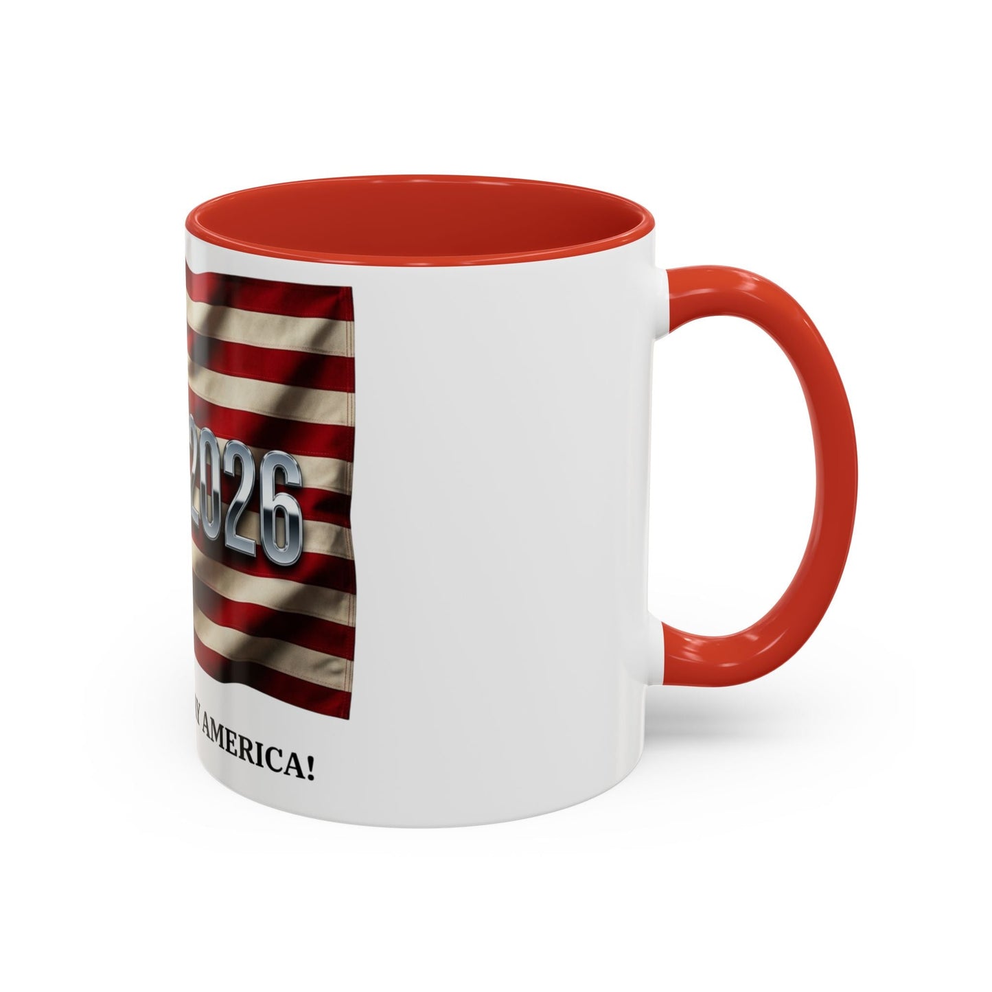 Patriotic Coffee Mug — 1776 - 2026 American Flag “Happy Birthday America!” - ConsciousValues