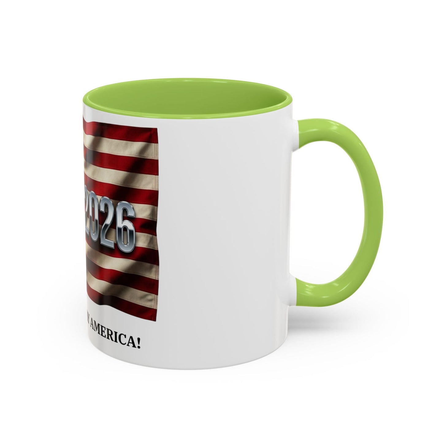 Patriotic Coffee Mug — 1776 - 2026 American Flag “Happy Birthday America!” - ConsciousValues