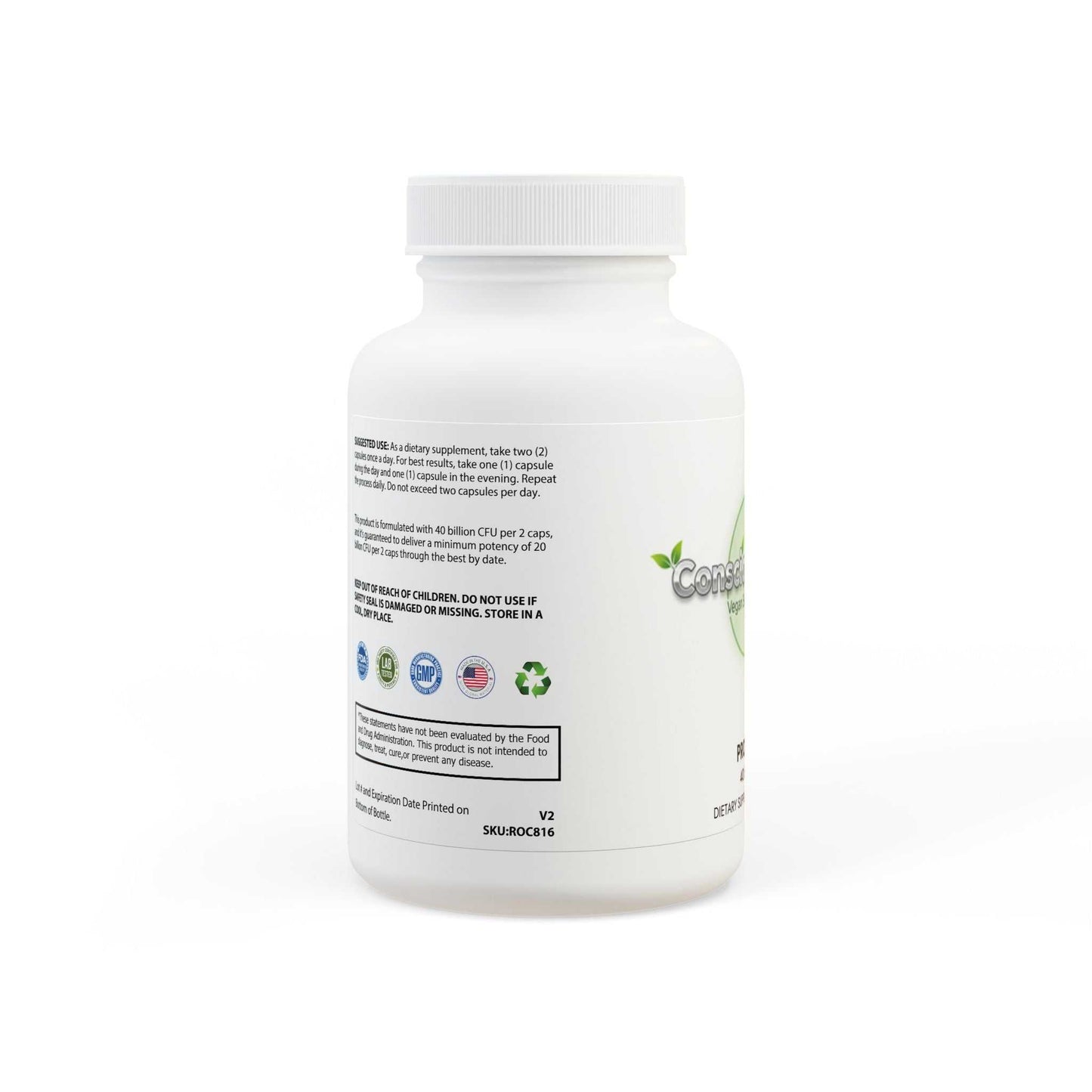 Probiotics Supplement (60 Capsules) - ConsciousValues