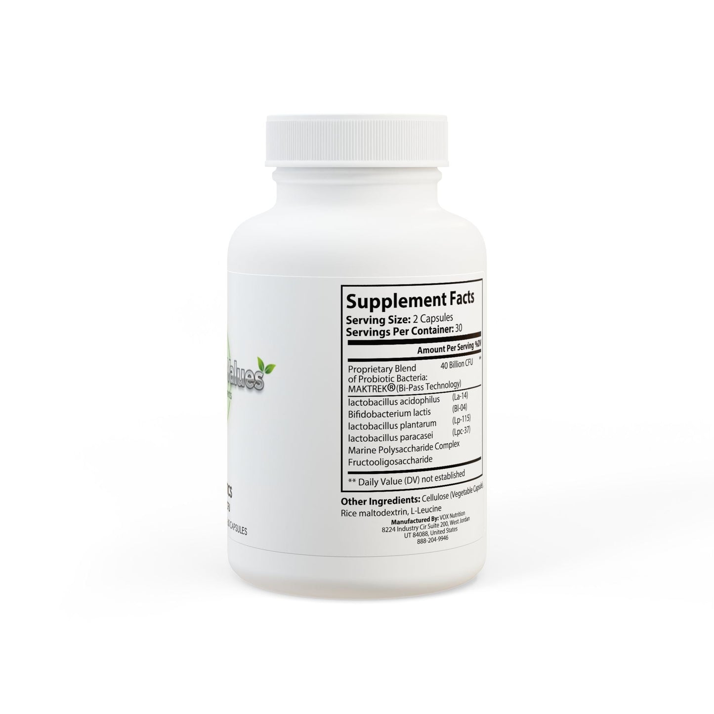 Probiotics Supplement (60 Capsules) - ConsciousValues