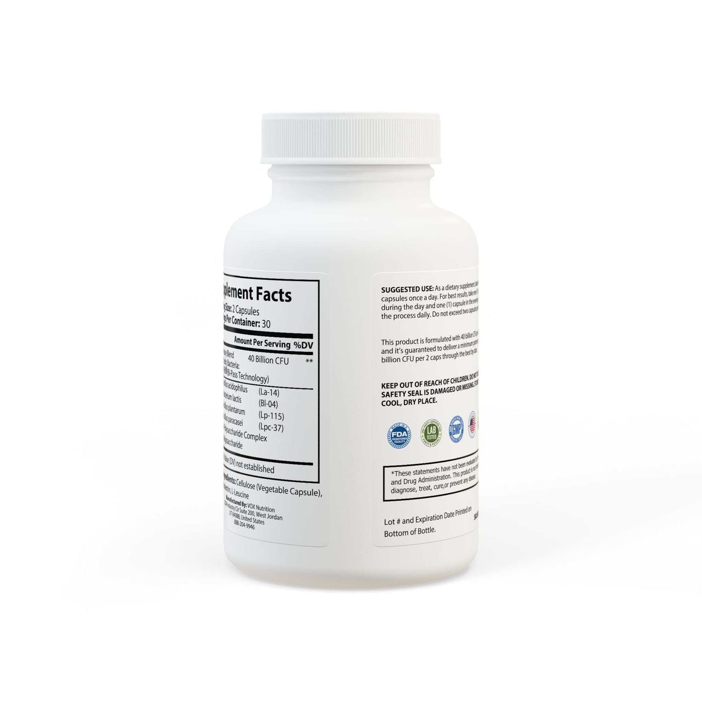 Probiotics Supplement (60 Capsules) - ConsciousValues