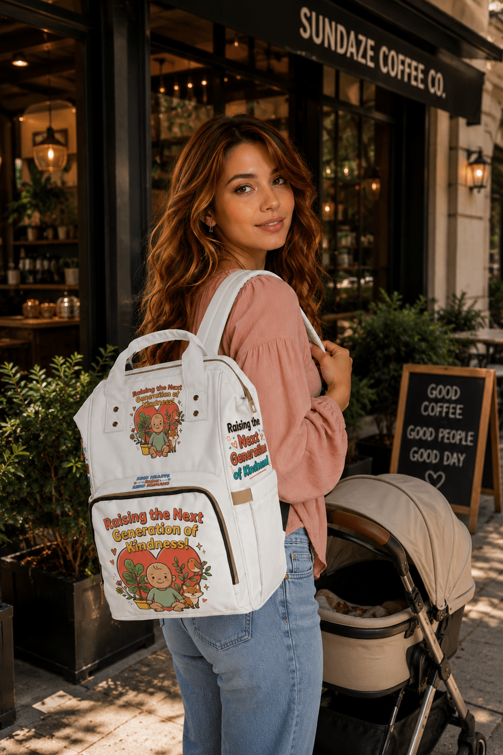 Raising the Next Generation of Kindness Diaper Backpack | Baby Parent Bag - ConsciousValues