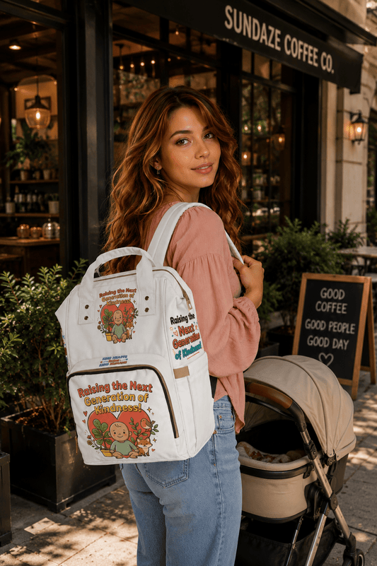 Raising the Next Generation of Kindness Diaper Backpack | Baby Parent Bag - ConsciousValues