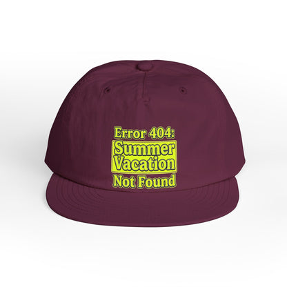 Surf Cap — "Error 404: Summer Vacation Not Found" Embroidered Dad Hat - ConsciousValues