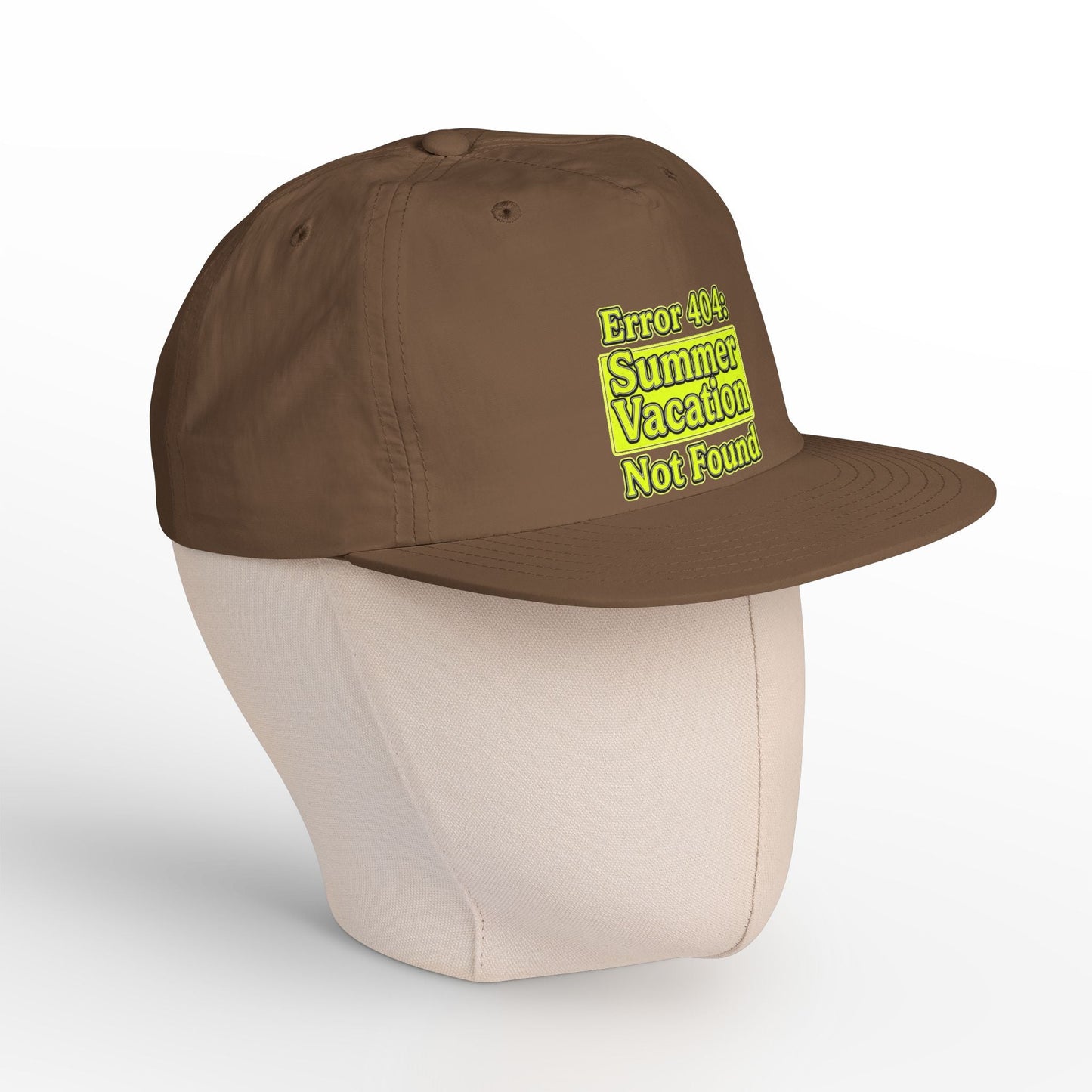 Surf Cap — "Error 404: Summer Vacation Not Found" Embroidered Dad Hat - ConsciousValues