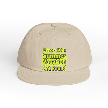 Surf Cap — "Error 404: Summer Vacation Not Found" Embroidered Dad Hat - ConsciousValues